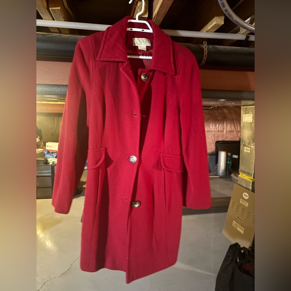 MICHAEL Michael Kors Red Trench Coat medium